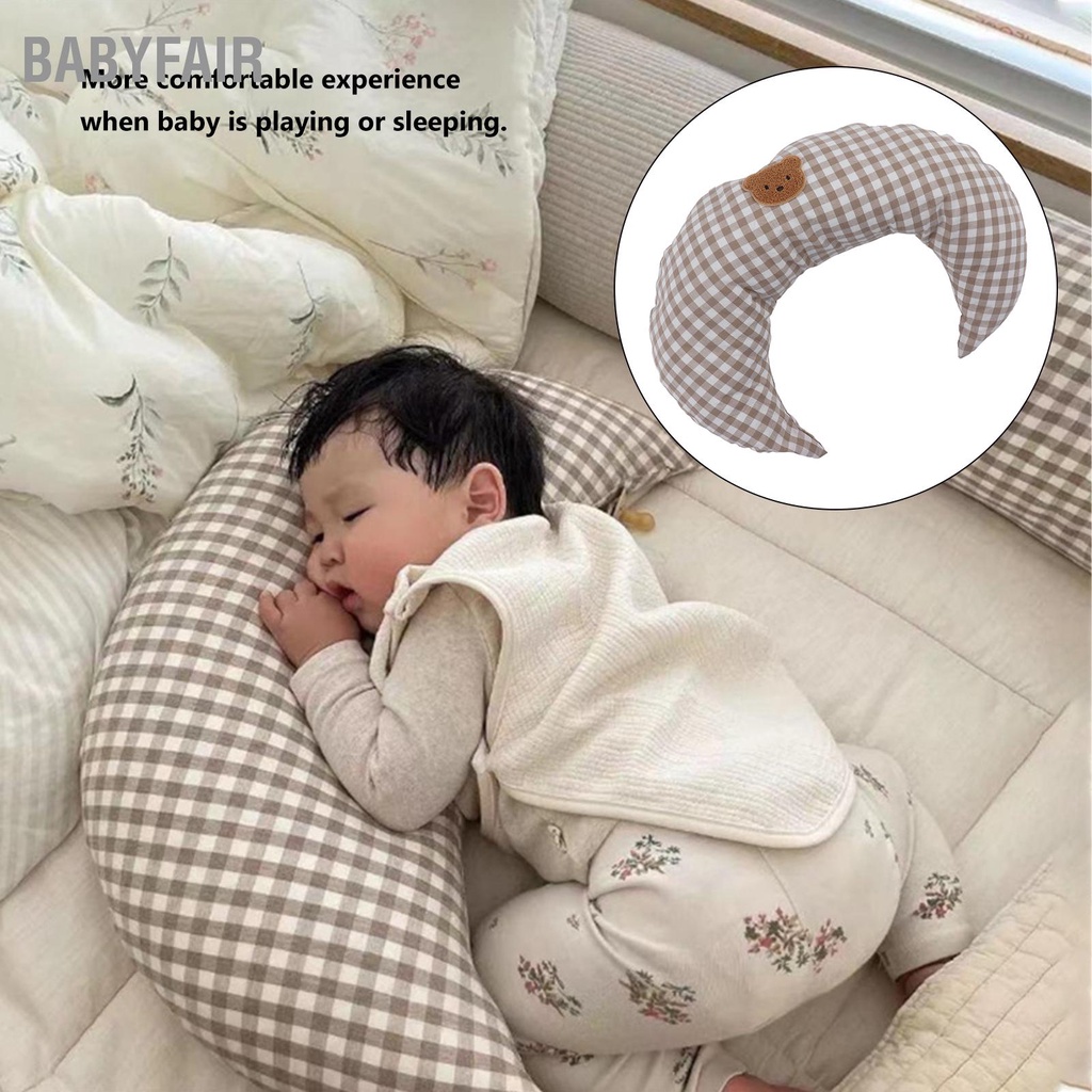 Babyfair Gối Hình Mặt Trăng Mềm Mại Thân Thiện Với Da Cotton Ứng Dụng Rộng rãi Điều Dưỡng Cho Trẻ Sơ Sinh Tập Đi