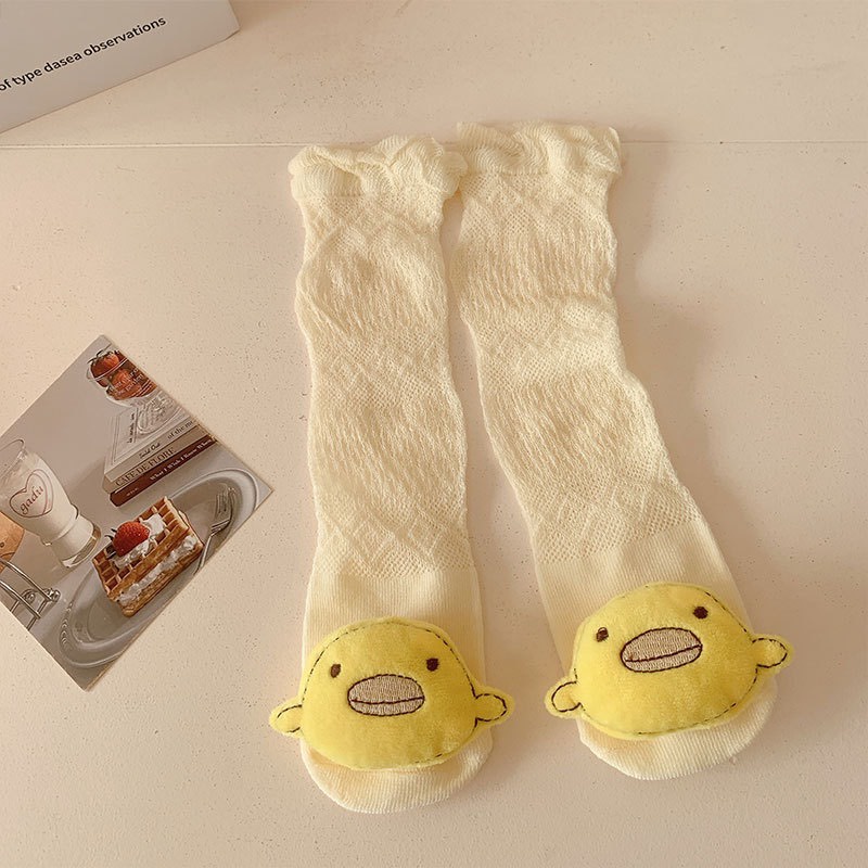 TẤT LƯỚI CỔ CAO HÌNH THÚ NHỒI BÔNG