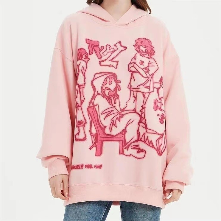 Áo Hoodie In Họa Tiết Hoạt Hình Vui Nhộn Phong Cách Harajuku 2023 Cho Nam Nữ