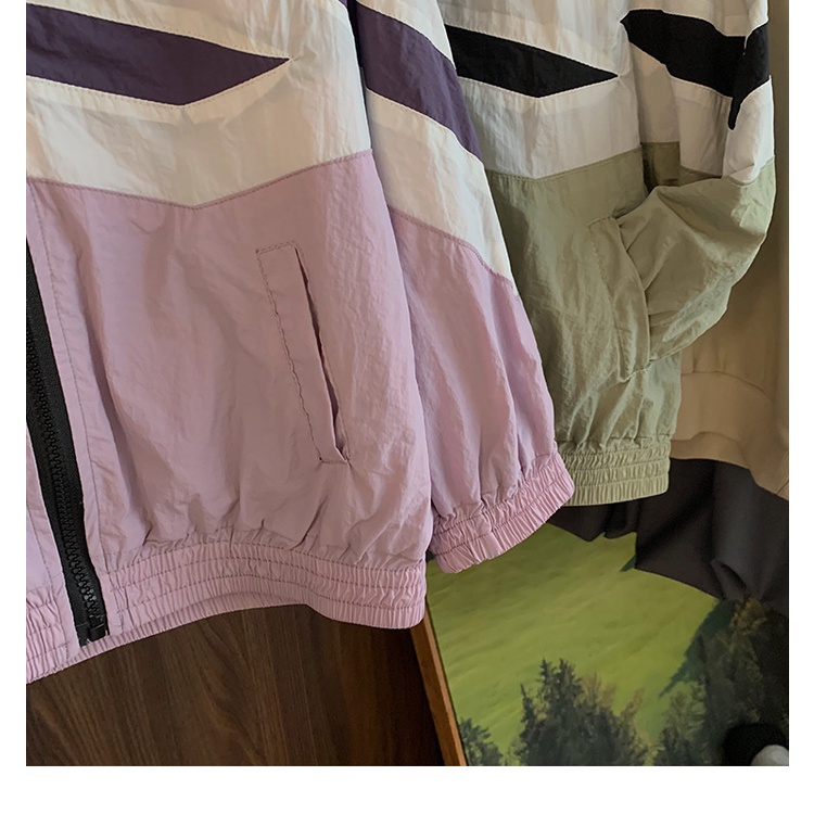 Áo Khoác Màu Sắc Tương Phản Thời Trang Mùa Thu Cho Bé Gái