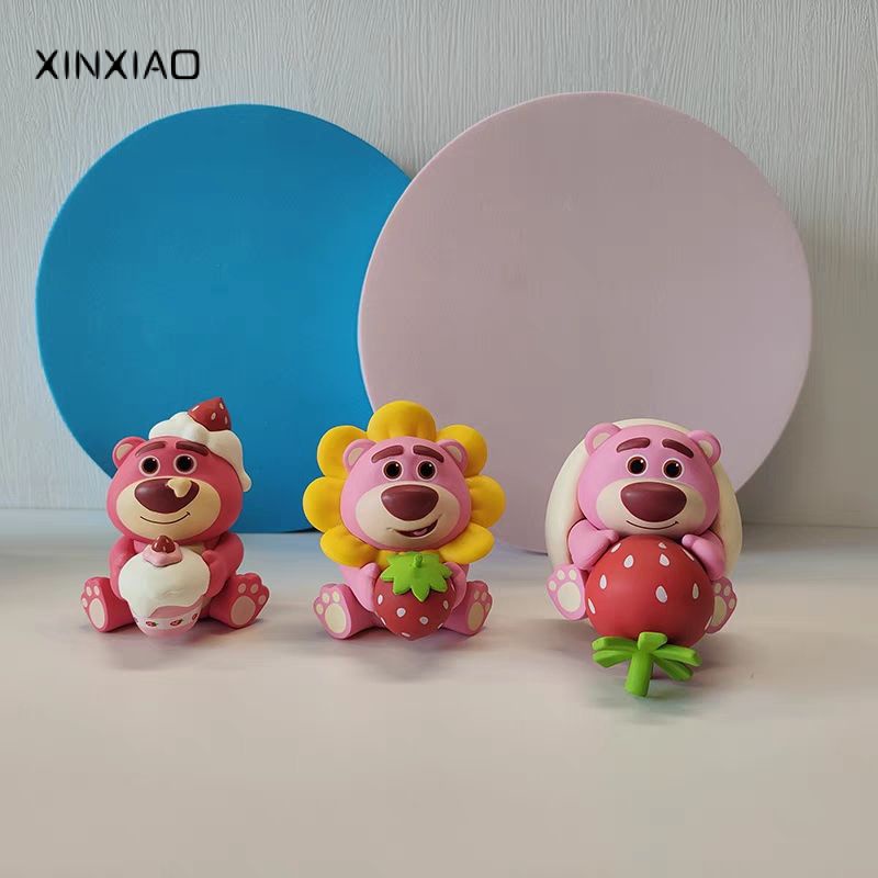 Búp bê gấu dâu tây hoạt hình handmade cho món quà sinh nhật bé gái