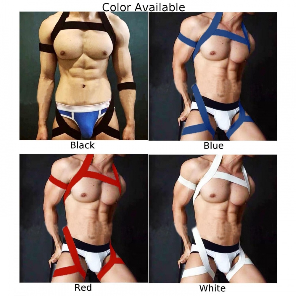 Dây đai toàn thân dây đai căng gợi cảm thắt lưng ngực clubwear gay harness