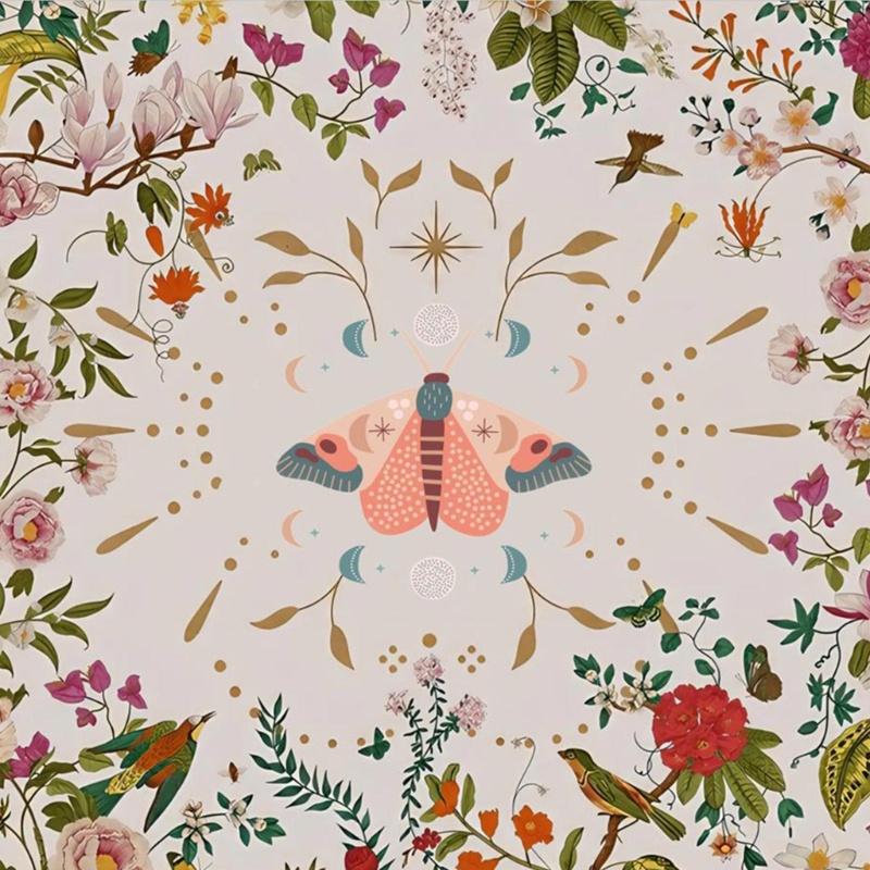 Youn bướm hoa chiêm tinh bàn thờ vải tarot khăn trải bàn bói toán thẻ khăn trải bàn tấm thảm phù thủy suppli