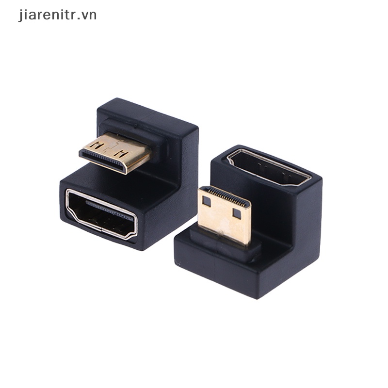 Ji 360 độ angled u-shaped l converter mini hd male to hdmi adapter đầu nối hd vn