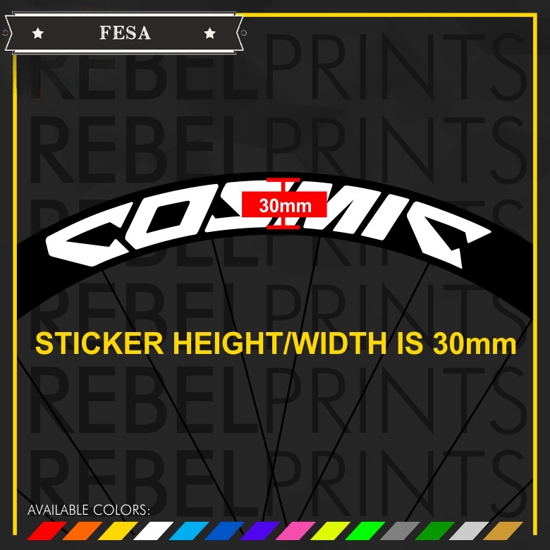 Mavic cosmic  nhãn dán vành bánh xe 700c decal vinyl cho xe đạp đường trường