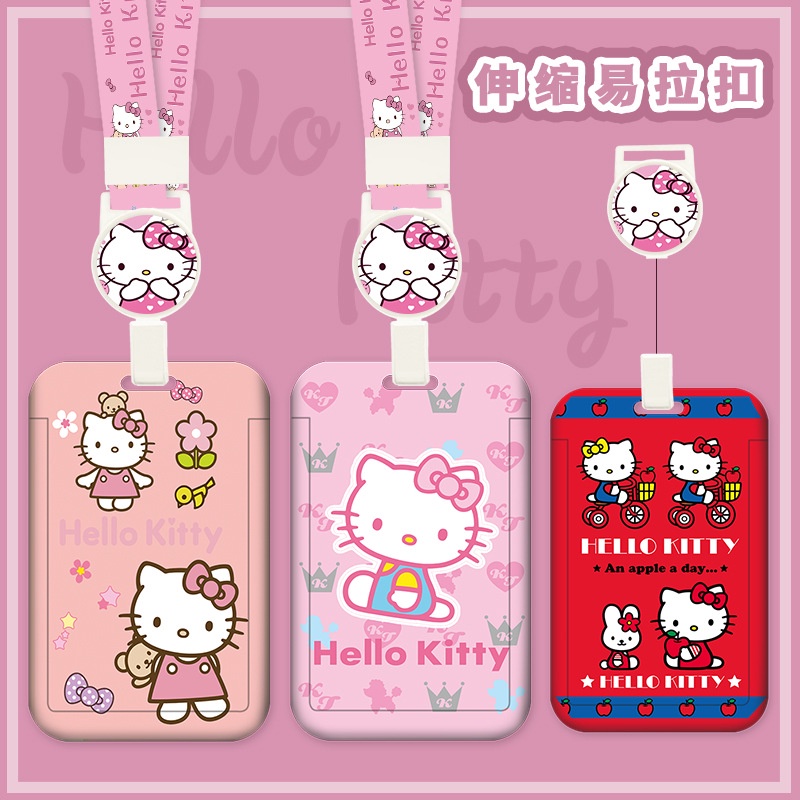 Ví Đựng Thẻ Có Móc Khóa Và Dây Đeo Họa Tiết Mèo HELLO KITTY Năm 2023