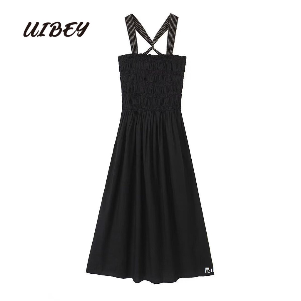 Uibey thời trang thắt lưng co eo váy eo cao 2149