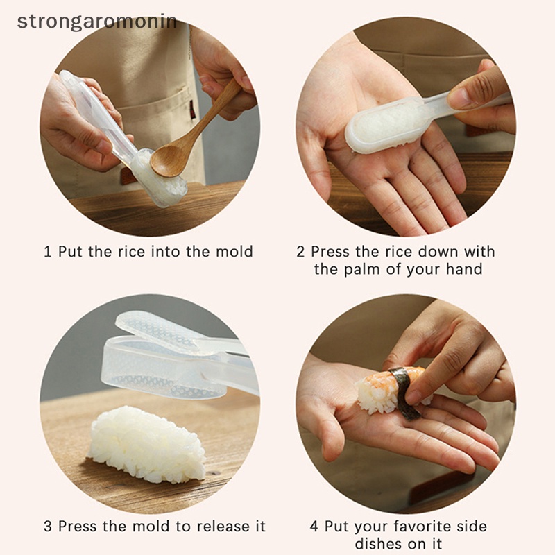 St sushi làm khuôn onigiri bữa trưa máy làm sushi dụng cụ làm cơm bento tự làm dễ dàng làm sushi bằng nhựa bộ đồ dùng nhà bếp st