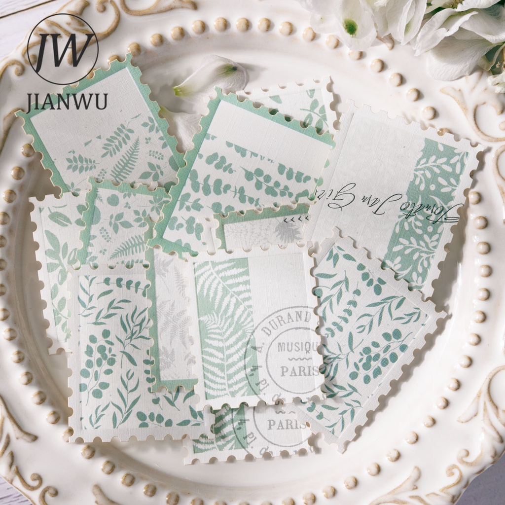 Jianwu 20 tờ mailing flowers season series con dấu văn học chất liệu dập nổi giấy sáng tạo tự làm tạp chí cắt dán văn phòng phẩm