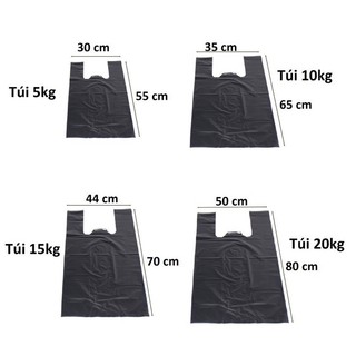 1kg Túi nilong đen gói hàng,Túi bóng đen đựng rác