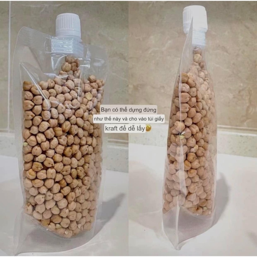 Túi đựng bảo quản hạt đồ khô ngũ cốc sét 30 túi dung tích 500ml tặng kèm phễu đổ hạt siêu tiện
