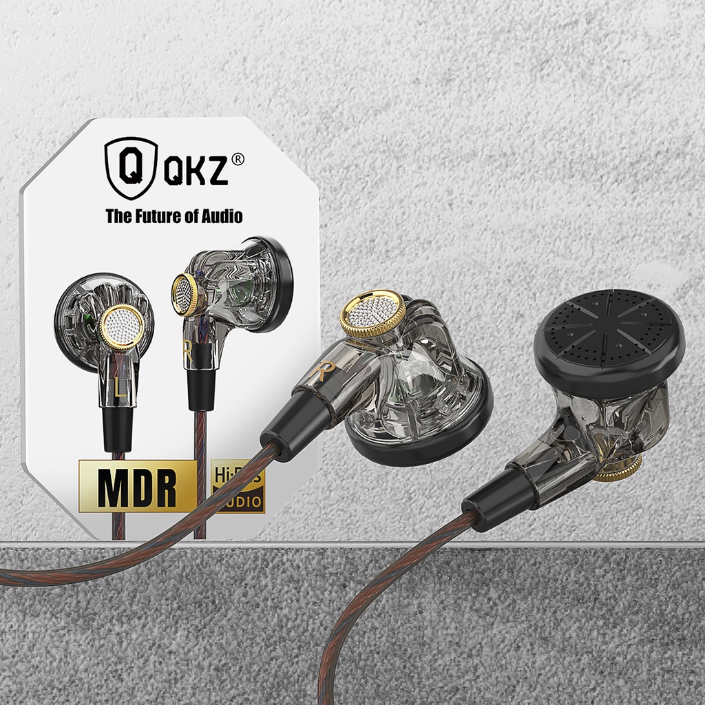 Tai nghe qkz mdr earphones 16mm driver earphones with mic earbuds tai nghe có dây. head plat microphone
