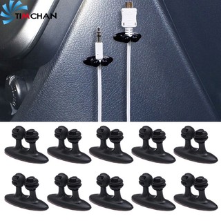 Car silicone wire cable clip holder / auto self-adhesive đa chức năng clip / fixer organizer charger line quản lý thread clasp clamp / universal headphone data cable manager