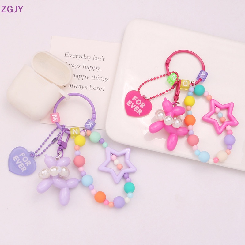 Terokk thời trang tối giản hiện đại pentagram phụ kiện đính cườm đầy màu sắc acrylic keychain bag đồ trang sức mới