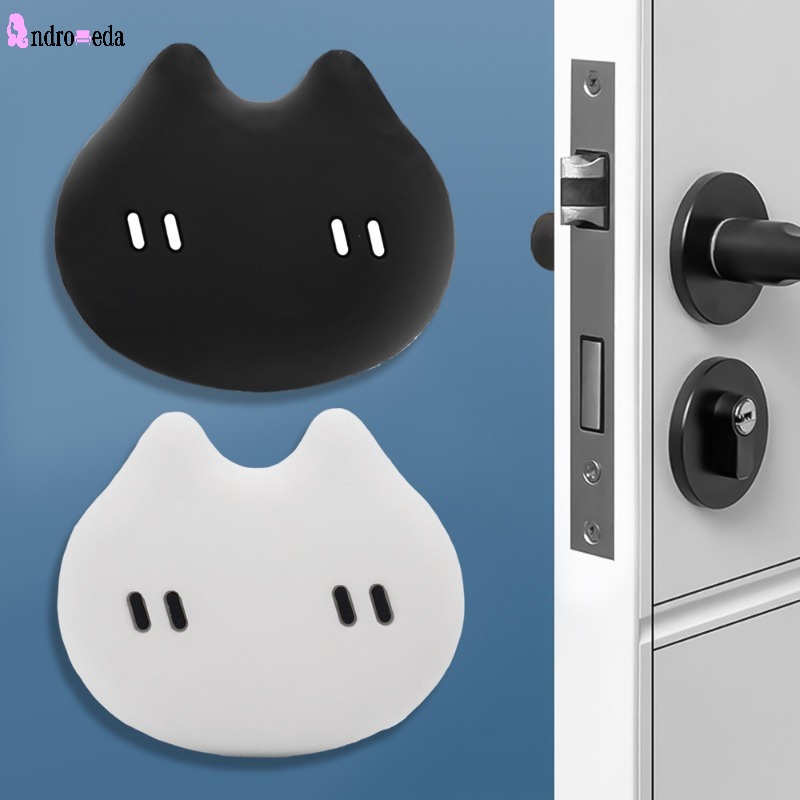 Chất lượng cao phim hoạt hình mèo thỏ hình dạng khỉ silicone tự dính cửa xử lý thảm chống va đập cửa đơn giản đệm phía sau tay nắm cửa thảm giảm thanh cho trẻ em đồ dùng an toàn