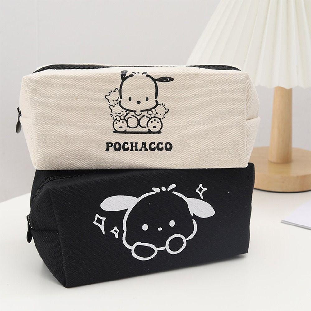 Túi đựng bút UUMIR bằng vải hình dâu tây pochacco có dây kéo dễ thương làm quà tặng cho học sinh