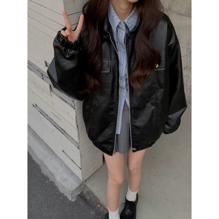 Áo Khoác Da nam cao cấp Phong Cách Hàn Quốc Thời Trang Thu Xuân Dành Cho Nam simple fashion áo khoác nam đẹp bomber jackets áo dài tay nam fashion áo khoác bomber