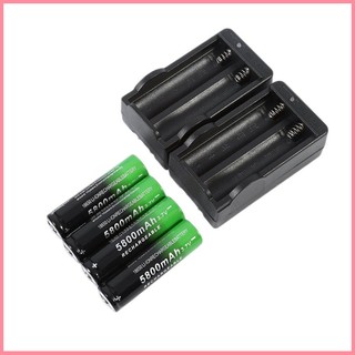 18650 Battery 5800mAh 3.7V Rechargeable Batteries with Battery Charger