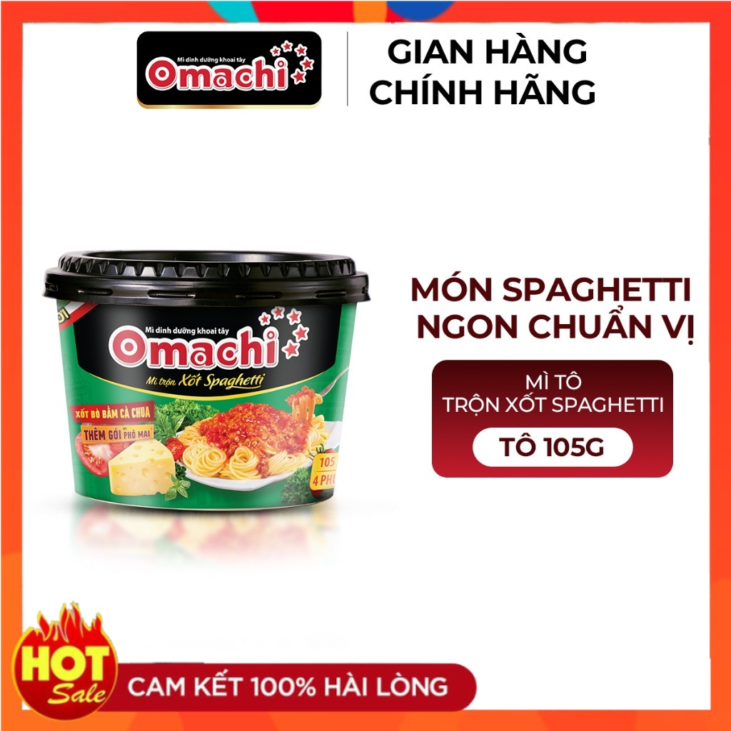 Mì Omachi Trộn Xốt Spaghetti Tô - 105g
