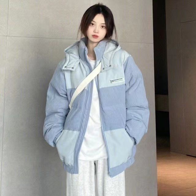 Áo Khoác cotton Dày Dặn Có Nón Dáng Rộng Thời Trang Mùa Đông plus size Cho Nữ