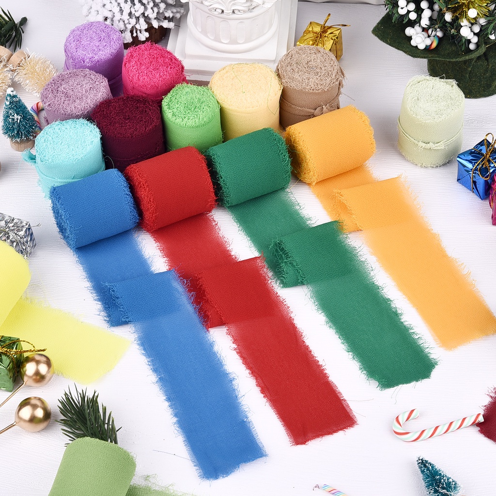 5M Handmade Mài Satin Voan Silk Ribbon Wedding Invitations Bọc bó hoa sinh nhật bên trang trí quà tặng