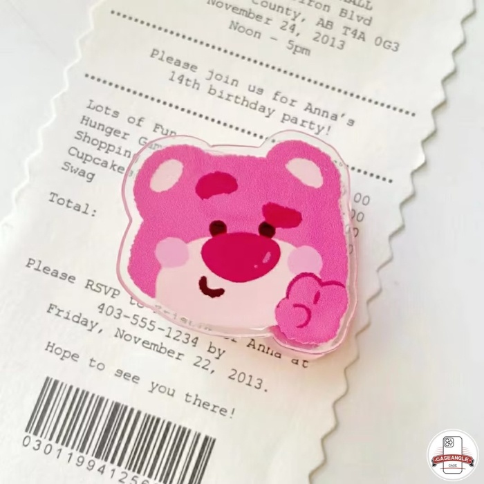 Thời trang phim hoạt hình dễ thương sáng tạo vui nhộn gấu dâu giá đỡ điện thoại trái tim tình yêu đáng yêu lotso giá đỡ điện thoại universal scalable