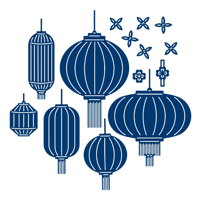 Khuôn Cắt Giấy Kim Loại Hình Đèn Lồng / Nơ Xinh Xắn