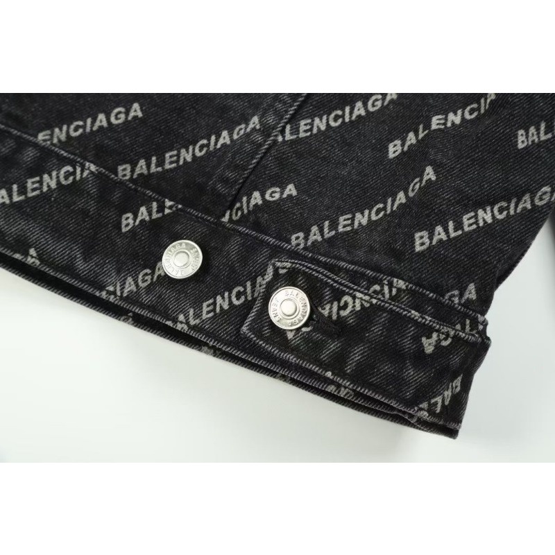 ❤️❤️Sn sàng & sn sàng❤️❤️ Balencia *** denim jacket nam thêu jeans wear ladies long-sleeved couples top