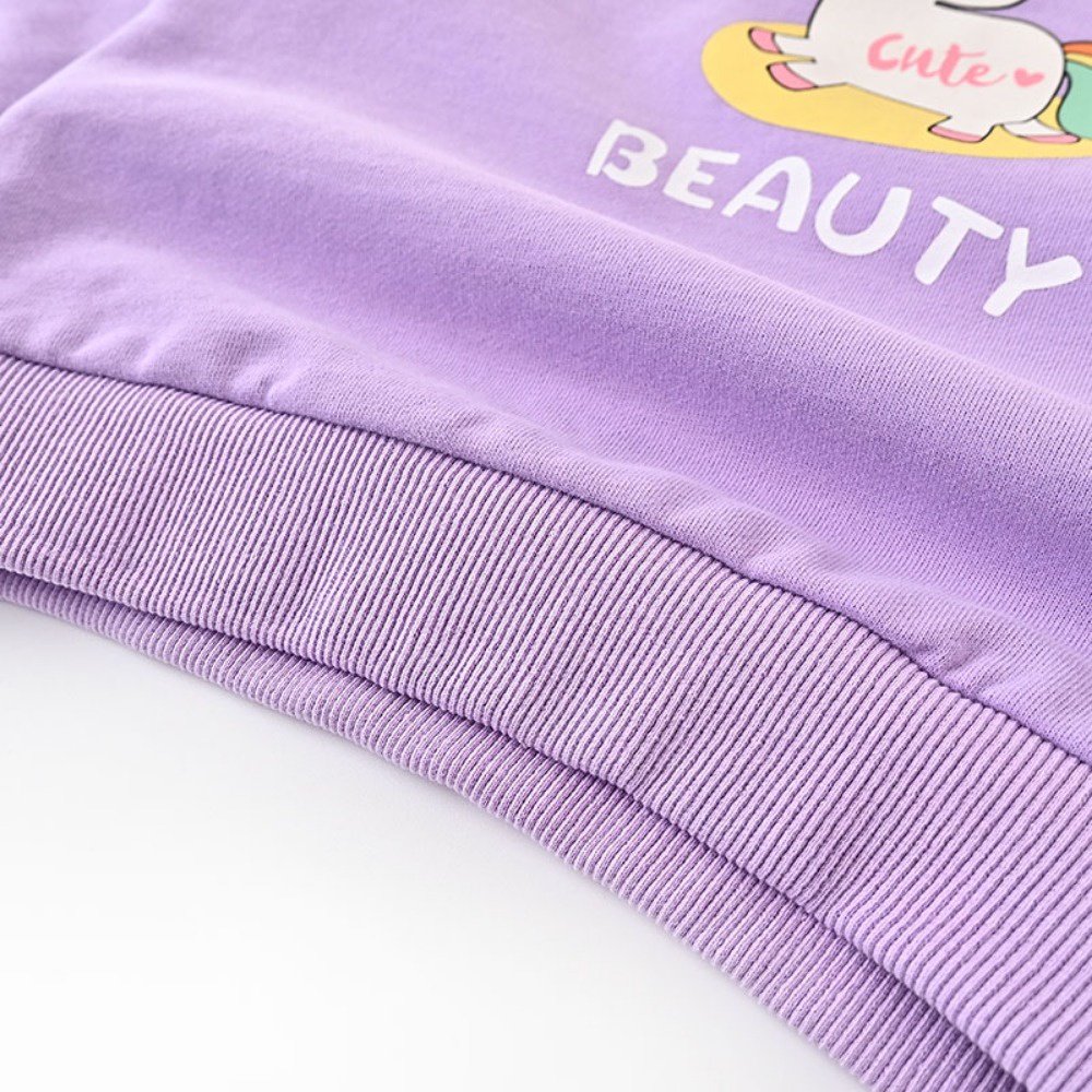 Trẻ em phim hoạt hình áo len chui đầu cô gái cotton ren cổ áo dài-tay áo đáy áo mùa xuân và mùa thu quần áo trẻ em mới