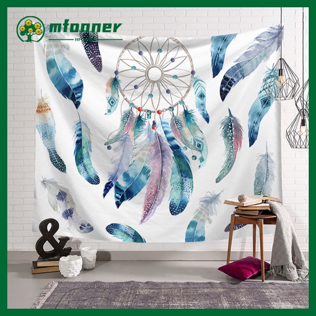 Mfonner dream catcher tấm thảm treo tường in 3d treo nền đầy màu sắc vải tường cho trang trí phòng ngủ