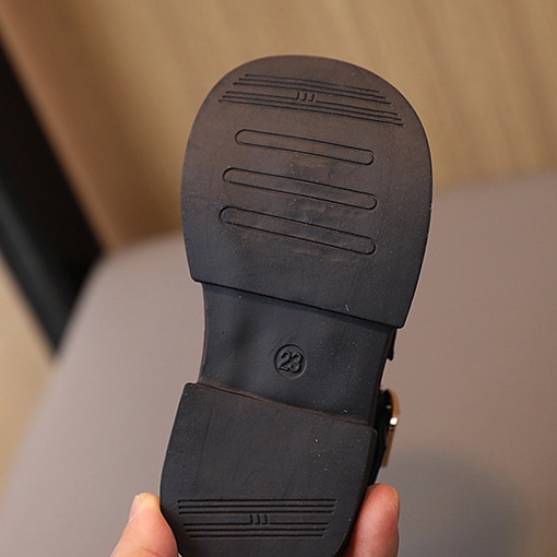 Giày công chúa cho trẻ em cô gái màu đen giày đi học cô gái giày lười biểu diễn