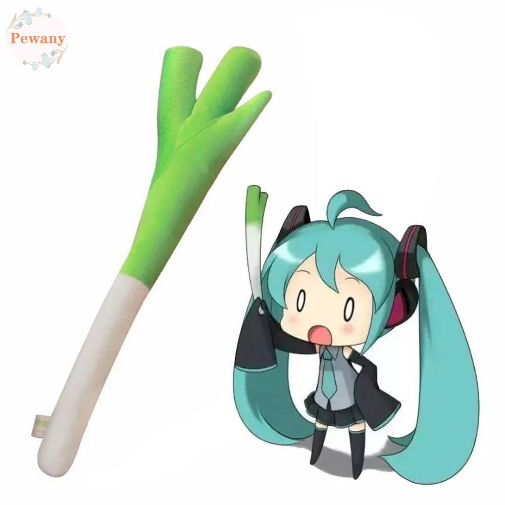 Pewany hành lá nhồi bông, cây sang trọng hatsune miku hành lá sang trọng, món quà cô gái ngắn vocaloid 42cm miku cosplay hành tím hoạt hình
