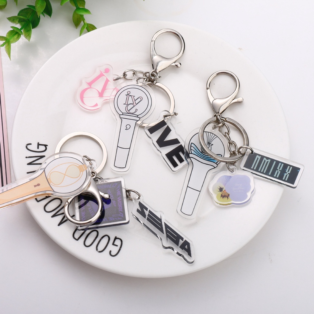 Kpop nmixx ive ateez astro 3-piece keychain set bag charm