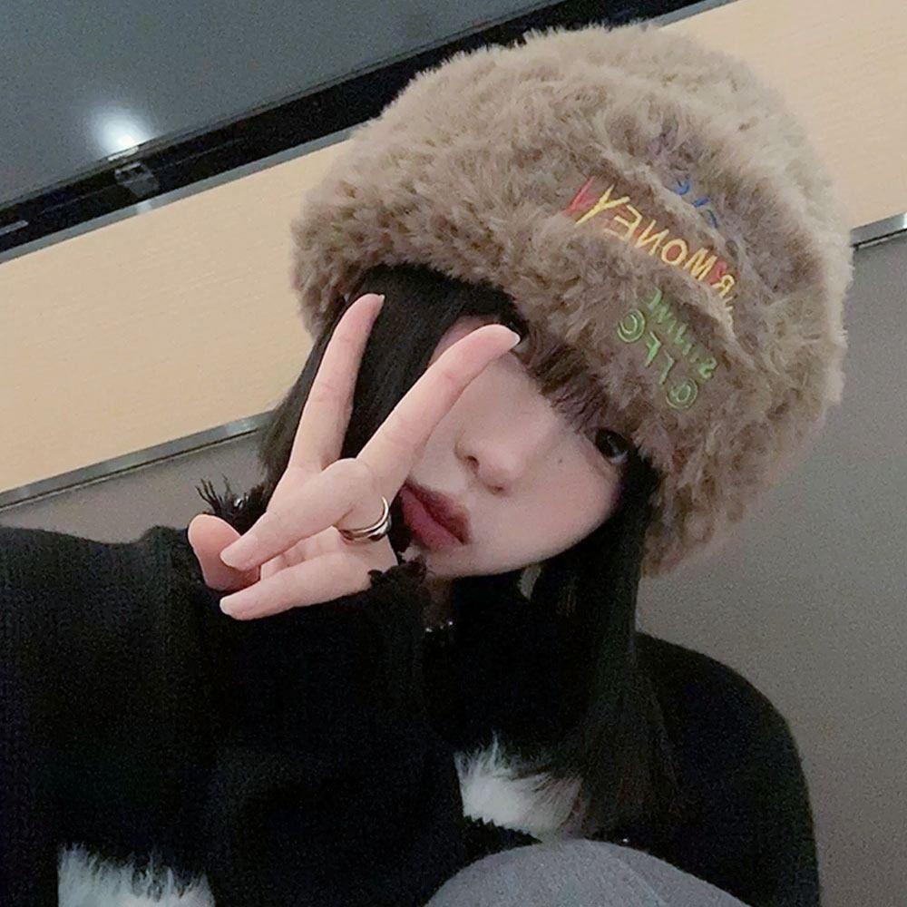 Mũ beanie MUVAKO lông nhung dày dặn ấm áp thời trang mùa đông thường ngày cho nữ