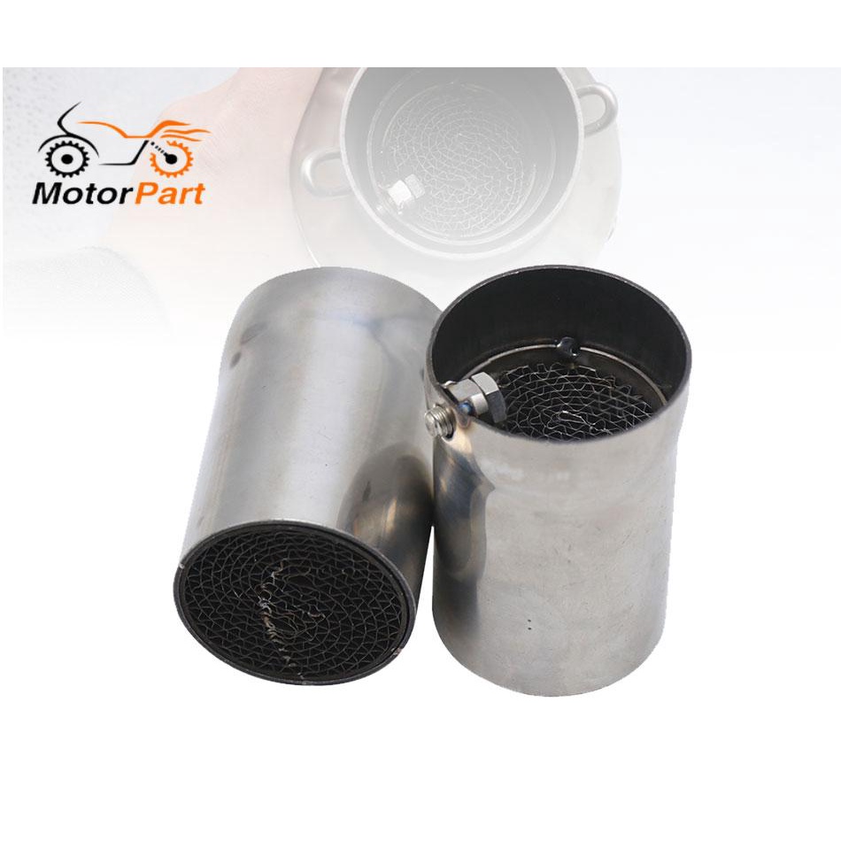 MOTOPARTS SHOP 48mm Honeycomb Stainless Steel Muffler Interface Silencer DB Killer Muffler Pipe