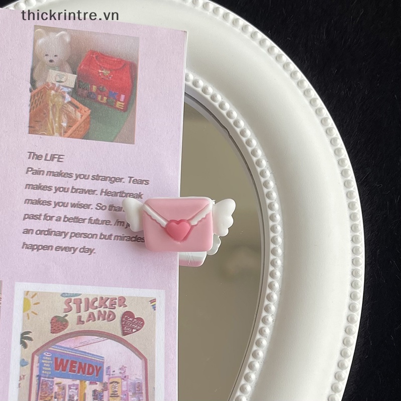 Thi phong bì đáng yêu đôi cánh thiên thần kẹp tóc cho bé gái kẹp tóc màu hồng ngọt ngào dễ thương side bang barrette y2k phụ kiện tóc vn