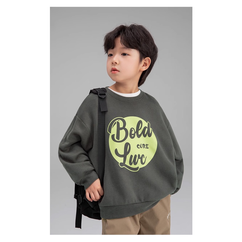 Áo len trẻ em bé trai áo len trẻ em mới mùa thu cổ tròn thời trang đáy áo quần áo mùa thu