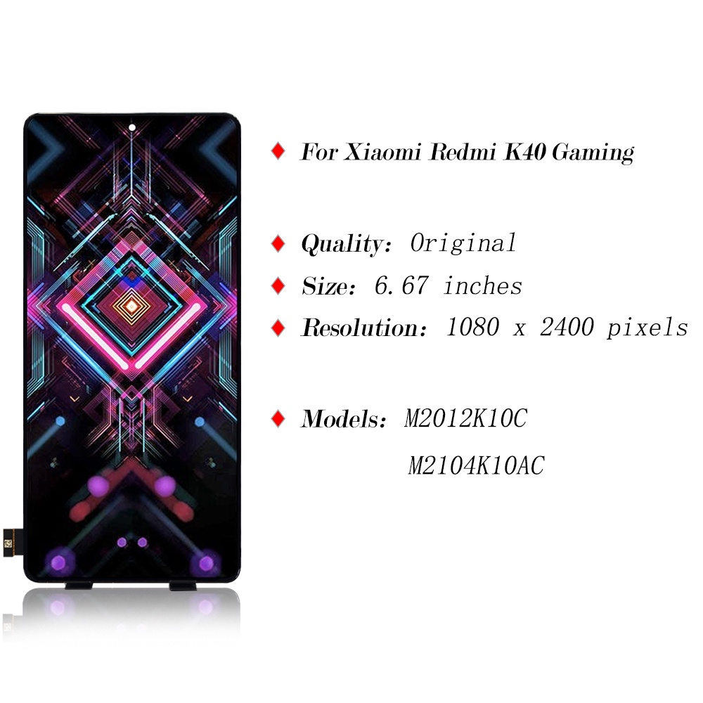 Incell Màn Hình lcd Cảm Ứng Chơi Game 6.67 "Cho xiaomi redmi k40 redmi k40 gaming m2012k10c