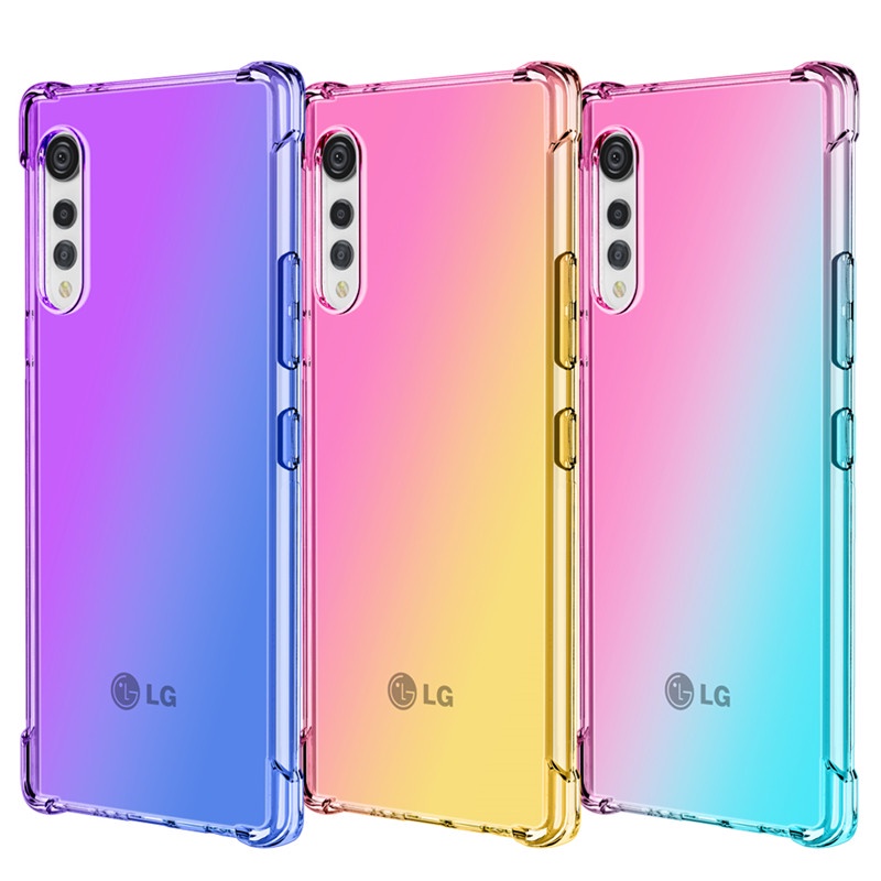 Ốp lưng LG Velvet V60 K52 K62 Q52 K61 K41S K51S Làm dày hai màu Gradient Ốp lưng cầu vồng Vỏ điện th
