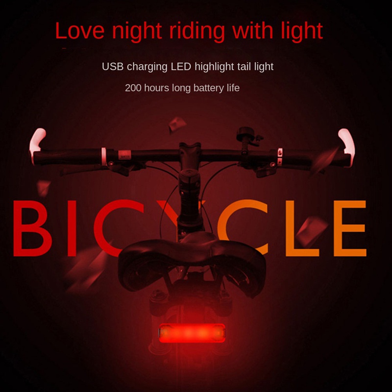 Đèn led 1200mah An Toàn Gắn Đuôi Xe Đạp Có Thể Sạc Lại