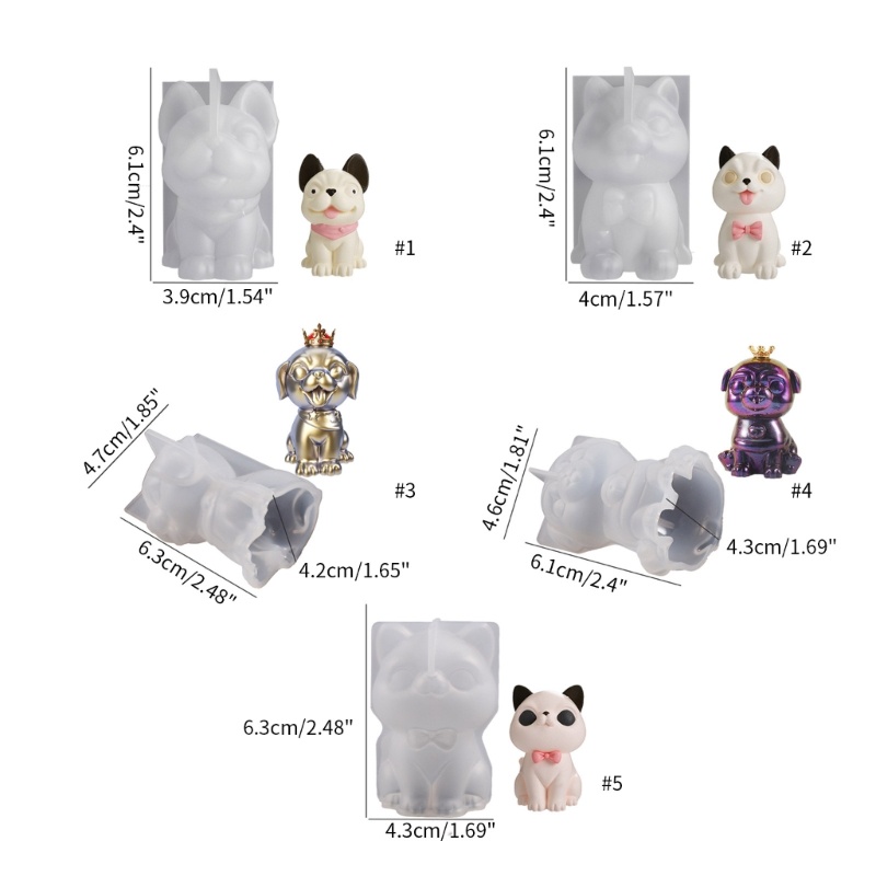 Khuôn silicone Làm Móc Khóa diy Hình Chó Mèo Xinh Xắn