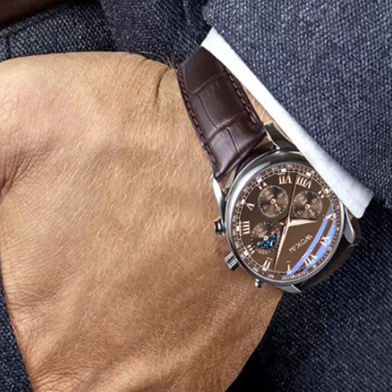 Đồng hồ nam dây da thời trang Wokai jp6