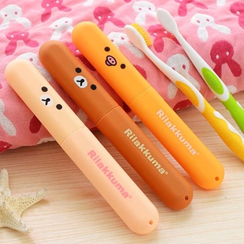 Hộp Đựng Bàn Chải Đánh Răng Du Lịch, Gấu Rilakkuma Đáng yêu-MCKES
