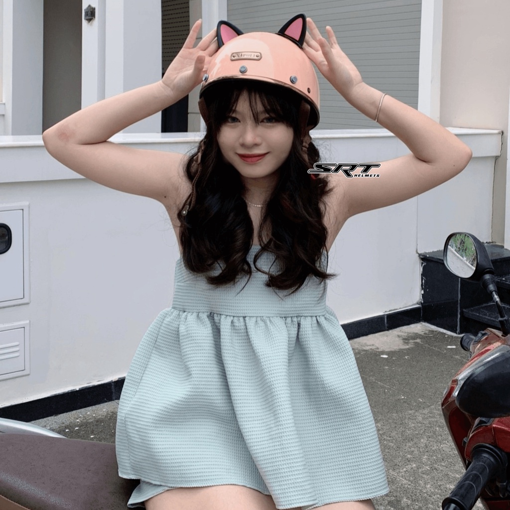 Mũ Bảo Hiểm 1/2 Napoli PUG Version Harley Không Ốp Bảo Hành Chính Hãng 12 Tháng