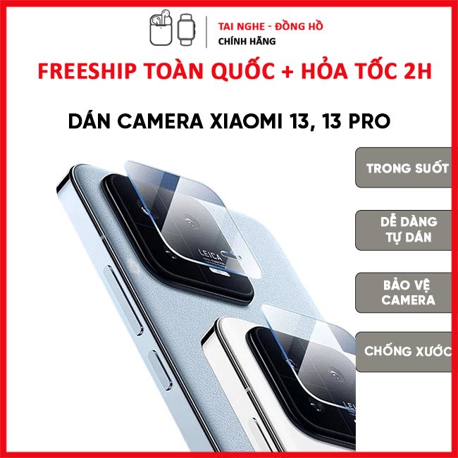 Dán camera Xiaomi 13, Xiaomi 13 Pro, bảo vệ camera, chống xước MobileCity