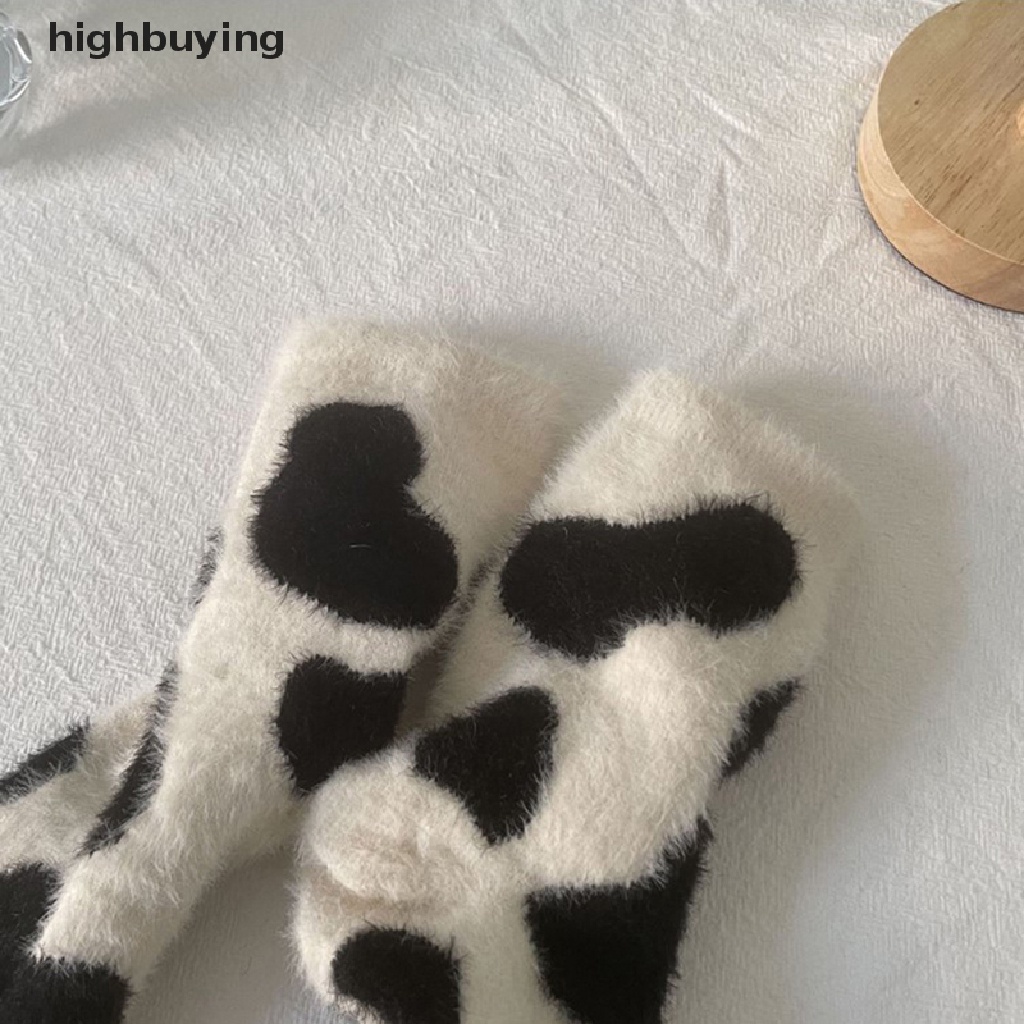 Hbvn Belle Milk Vớ Cashmere Dày Dặn Mềm Mại Giữ Ấm Mùa Thu Hàn Quốc Cho Nữ