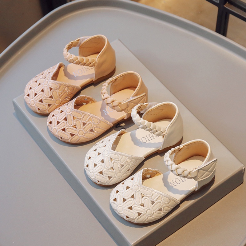 Giày Đế Mềm Chống Trượt Thêu Hoa Phong Cách Hàn Quốc Cho Bé Gái 2-8 Tuổi