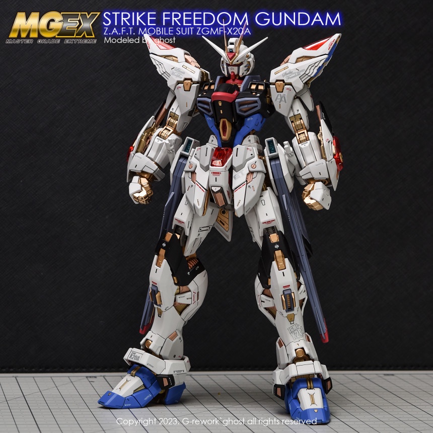 Decal Dán Trang Trí Xe Hơi In Chữ GHOST MGEX Strike Freedom