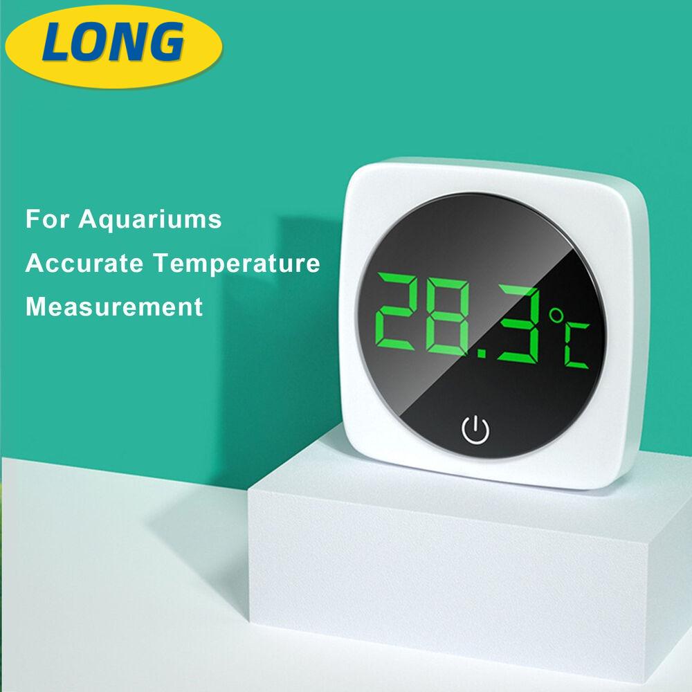 Đồng Hồ Đo Nhiệt Độ Nước Bể Cá Mini Độ Chính Xác Cao Màn Hình Led Cảm Ứng