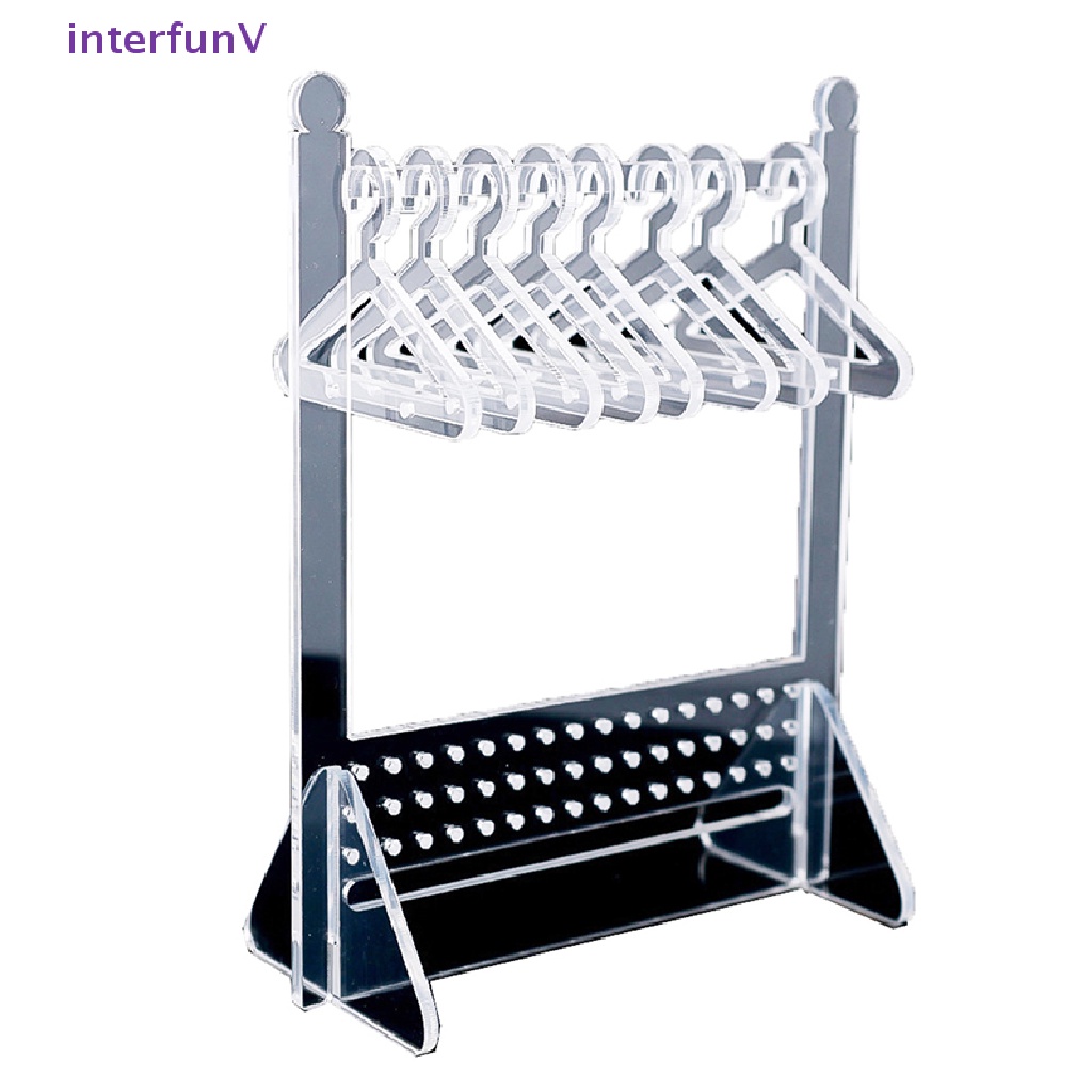 1 Bộ Giá Đỡ Acrylic Trưng Bày Bông Tai / Áo Khoác / Khuyên Tai Độc Đáo Tiện Dụng